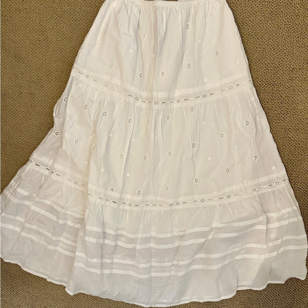 Jennifer & Grace White Tiered Skirt